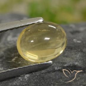 1.59克拉天然黄水晶，椭圆形，透明
