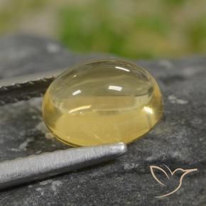 1.59克拉天然黄水晶，椭圆形，透明
