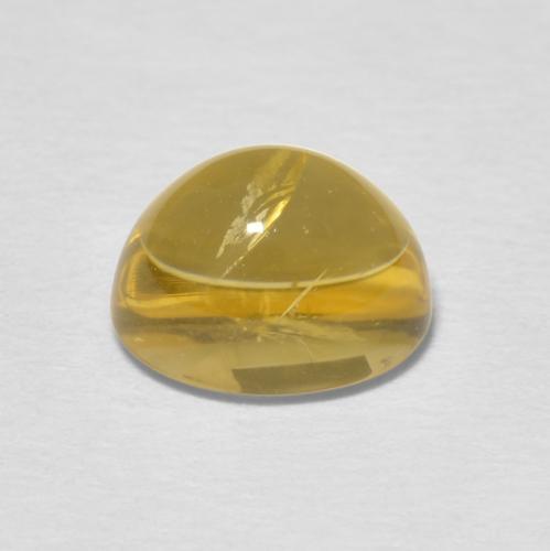 1.86克拉天然黄水晶，椭圆形，透明