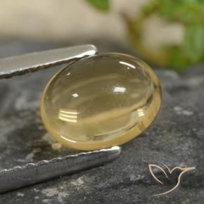 1.47克拉天然黄水晶，椭圆形，透明