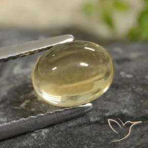 1.95克拉天然黄水晶，椭圆形，透明