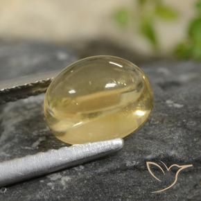 1.95克拉天然黄水晶，椭圆形，透明