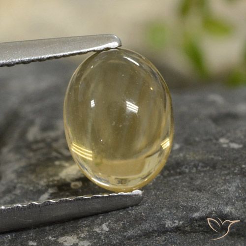1.30ct 天然 浅金色 黄水晶, 椭圆形, 透明