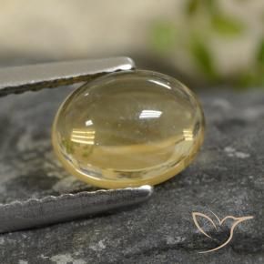 1.30克拉天然黄水晶，椭圆形，透明