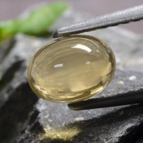 1.02克拉天然黄色黄水晶，椭圆形切割，6.9×5.1毫米，透明