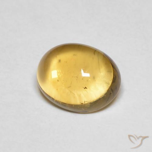 2.11克拉天然黄水晶，椭圆形，透明