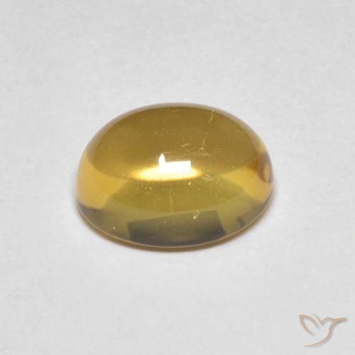 2.11克拉天然黄水晶，椭圆形，透明