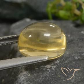 2.52克拉天然黄水晶，椭圆形，透明
