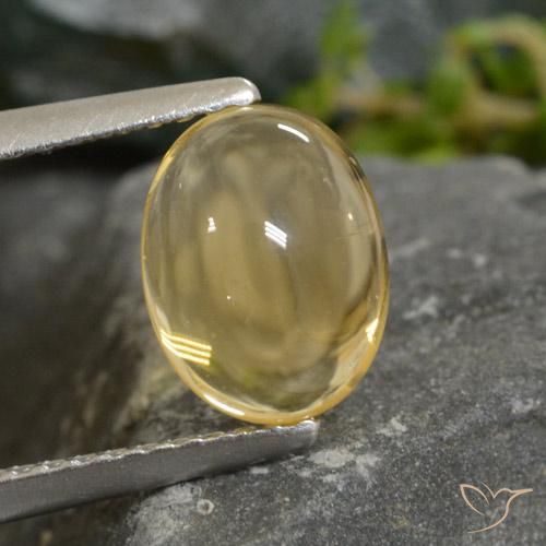 1.88ct 天然 浅金色 黄水晶, 椭圆形, 透明
