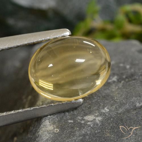 1.88克拉天然黄水晶，椭圆形，透明