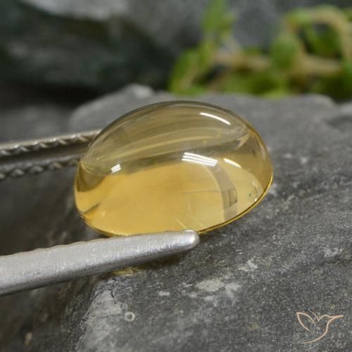 1.88克拉天然黄水晶，椭圆形，透明