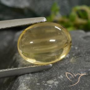 2.23克拉天然黄水晶，椭圆形，透明