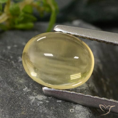 1.61克拉天然黄水晶，椭圆形，透明