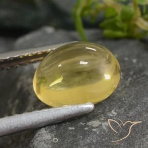 1.43克拉天然黄水晶，椭圆形，透明