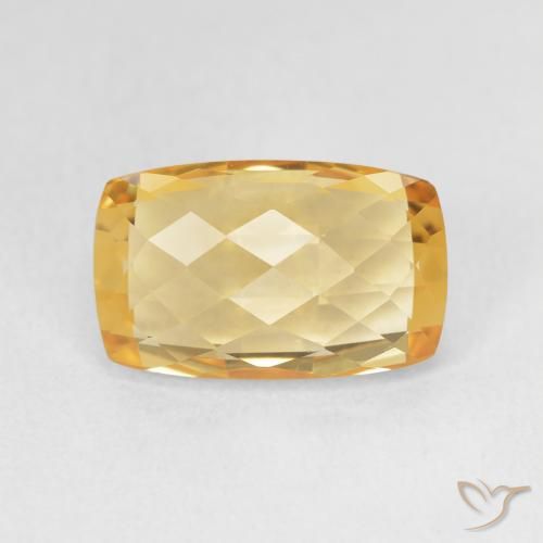 4.05ct 天然 浅橙色-金色 黄水晶, 软垫, VVS