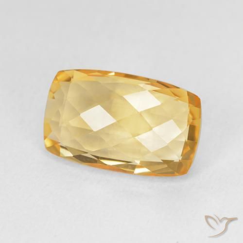 4.05克拉天然黄水晶，软垫，VVS