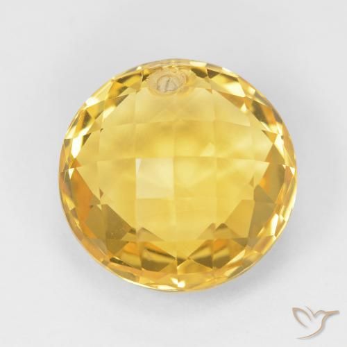 7.79ct 天然 中金 黄水晶, 圆形的, VVS