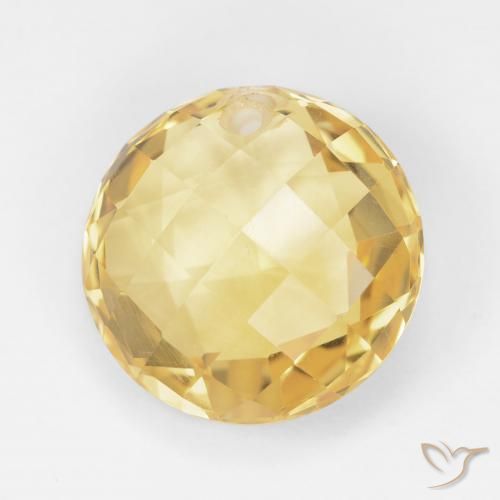 7.46ct 天然 中金 黄水晶, 圆形的, VVS-VS