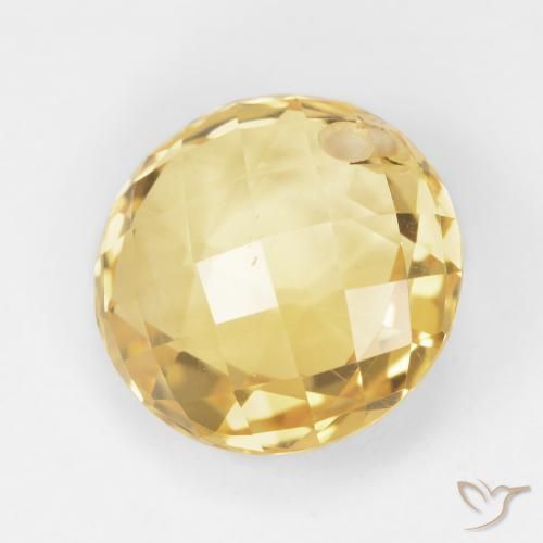 7.46克拉天然黄水晶，圆形的，VVS-VS