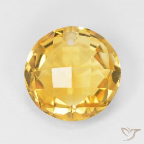 4.40ct 天然 Medium Light Orange-Gold 黄水晶, 圆形的, VVS