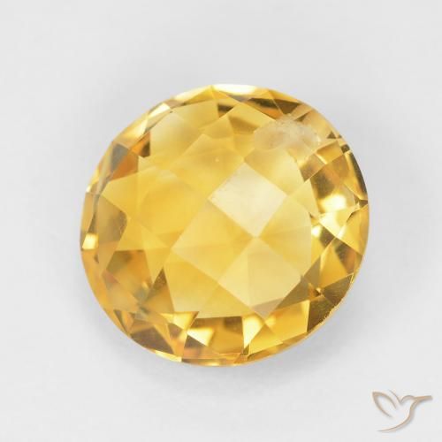 4.40克拉天然黄水晶，圆形的，VVS
