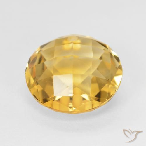 4.40克拉天然黄水晶，圆形的，VVS