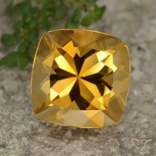 3.69ct 天然 深金橙色 黄水晶, 软垫, VVS-VS