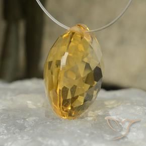 7.88克拉天然黄水晶，圆形的，VVS