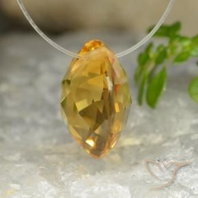 4.44克拉天然黄水晶，圆形的，VVS