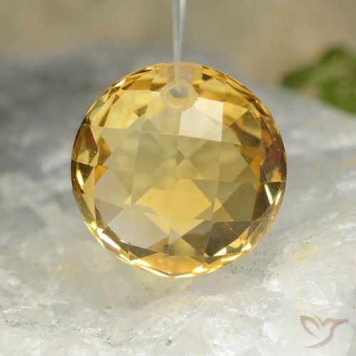 7.70ct 天然 金橙色 黄水晶, 圆形的, VVS