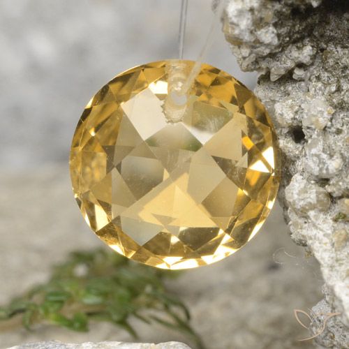 4.34ct 天然 金橙色 黄水晶, 圆形的, VVS