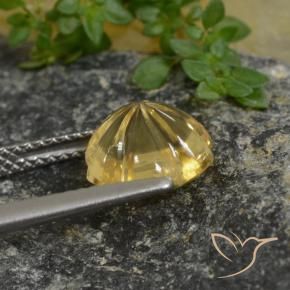 2.64克拉天然黄水晶，花形切割，透明