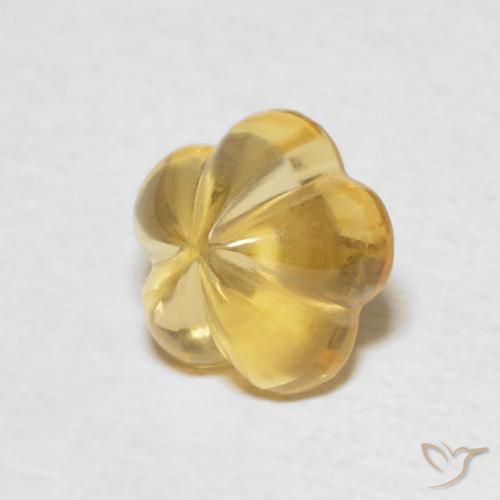 2.31克拉天然黄水晶，花形切割，透明