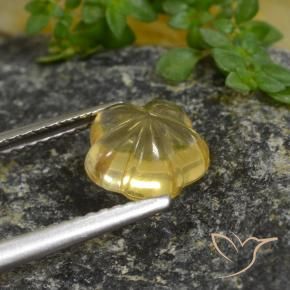 1.67克拉天然黄水晶，花形切割，透明