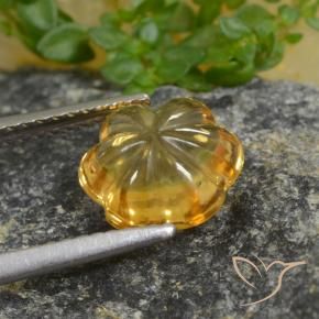 2.20克拉天然黄水晶，花形切割，透明