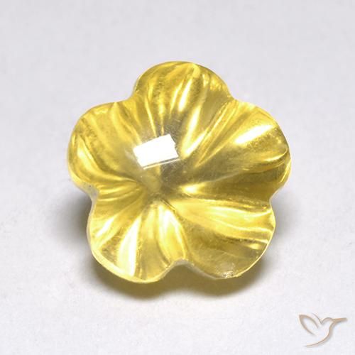 2.38ct 天然 中黄色 黄水晶, 花形切割, 透明