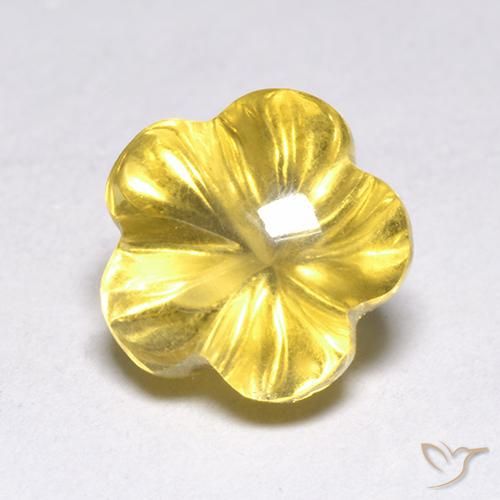 2.38克拉天然黄水晶，花形切割，透明