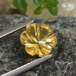 1.99克拉天然黄水晶，花形切割，透明