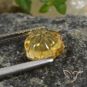 1.99克拉天然黄水晶，花形切割，透明