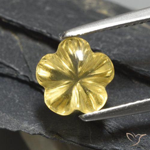 1.97ct 天然 浅金色 黄水晶, 花形切割, 透明