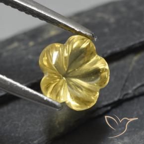 1.97克拉天然黄水晶，花形切割，透明