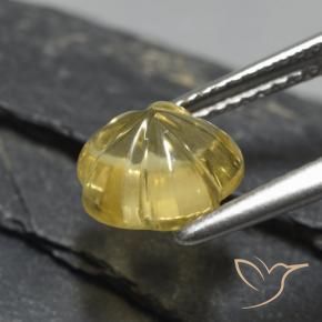 1.97克拉天然黄水晶，花形切割，透明