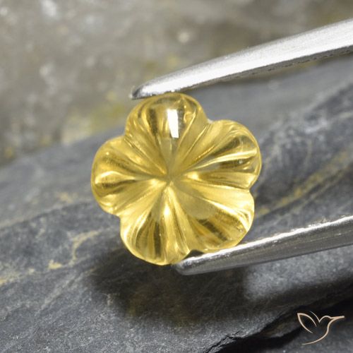 2.19ct 天然 浅金黄色 黄水晶, 花形切割, 透明