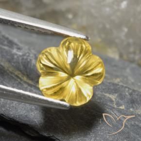 2.19克拉天然黄水晶，花形切割，透明