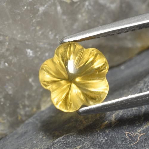 2.30ct 天然 浅金色 黄水晶, 花形切割, 透明