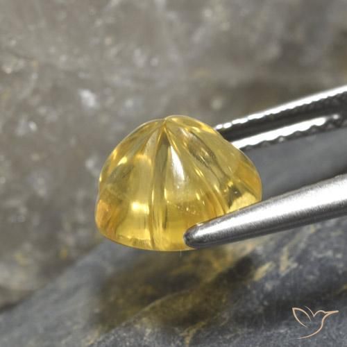 2.30克拉天然黄水晶，花形切割，透明