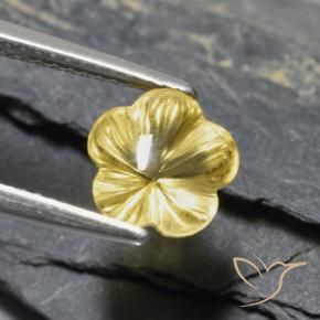 2.11克拉天然黄水晶，花形切割，透明