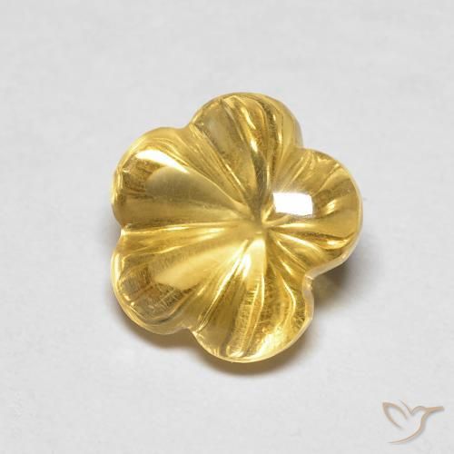2.11克拉天然黄水晶，花形切割，透明