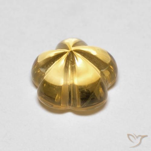2.11克拉天然黄水晶，花形切割，透明