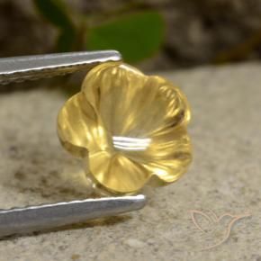 2.23克拉天然黄水晶，花形切割，透明